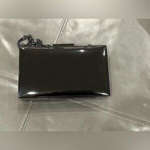 Kurt Geiger Shiny Black Clutch